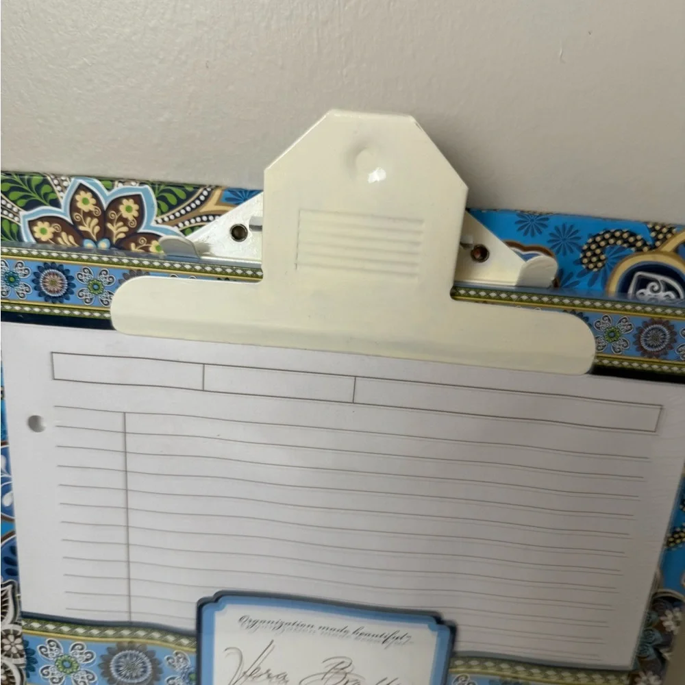 NEW Vera Bradley Bali Blue Clipboard And Note Pad Set